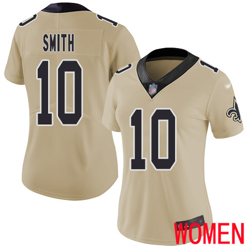 New Orleans Saints Limited Gold Women Tre Quan Smith Jersey NFL Football 10 Inverted Legend Jersey